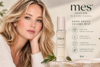 Jennifer Lawrence-inspired beauty portrait with mes° Good Roots Volume Mist
